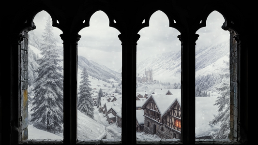 4K Karlı Orta Çağ Kalesi